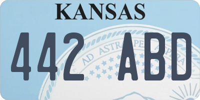 KS license plate 442ABD