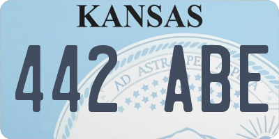KS license plate 442ABE