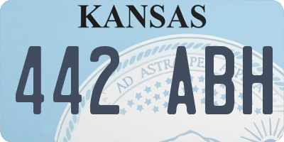 KS license plate 442ABH