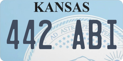 KS license plate 442ABI