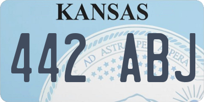 KS license plate 442ABJ