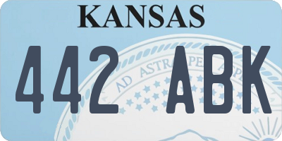 KS license plate 442ABK