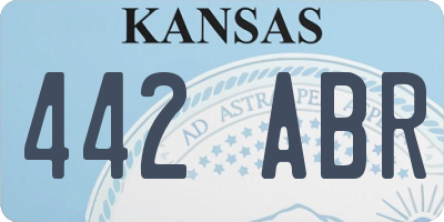 KS license plate 442ABR