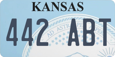 KS license plate 442ABT