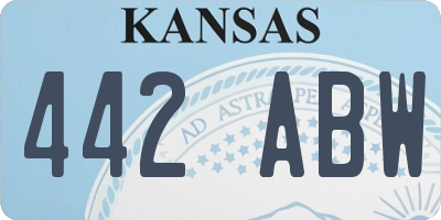 KS license plate 442ABW