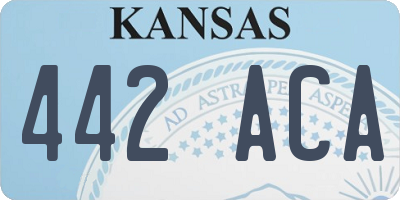 KS license plate 442ACA