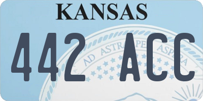 KS license plate 442ACC