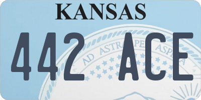 KS license plate 442ACE