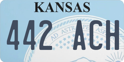 KS license plate 442ACH
