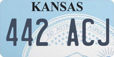 KS license plate 442ACJ
