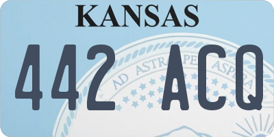KS license plate 442ACQ
