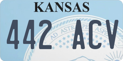 KS license plate 442ACV