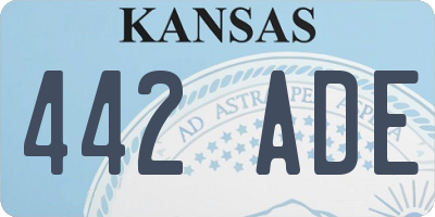 KS license plate 442ADE
