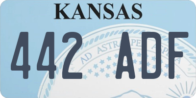 KS license plate 442ADF