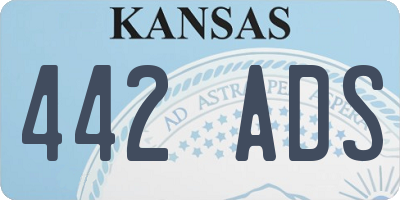 KS license plate 442ADS