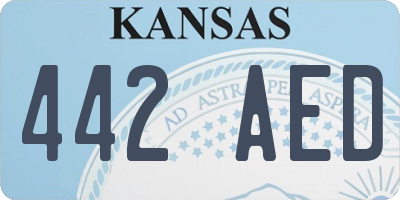 KS license plate 442AED
