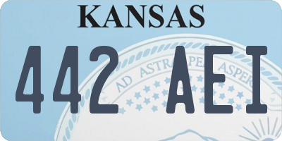 KS license plate 442AEI