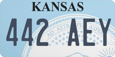 KS license plate 442AEY