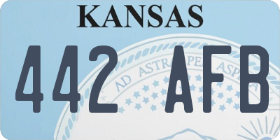 KS license plate 442AFB