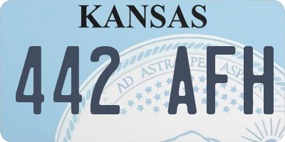 KS license plate 442AFH