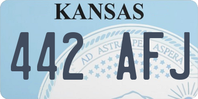 KS license plate 442AFJ
