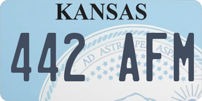 KS license plate 442AFM