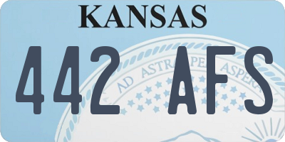 KS license plate 442AFS