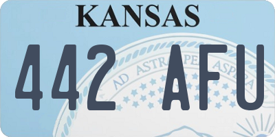 KS license plate 442AFU