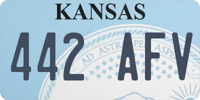 KS license plate 442AFV