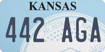 KS license plate 442AGA