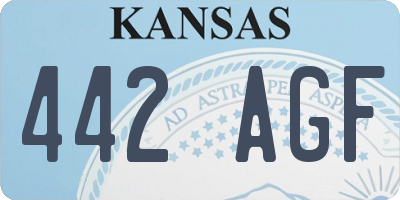 KS license plate 442AGF