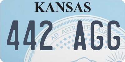 KS license plate 442AGG