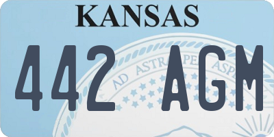 KS license plate 442AGM