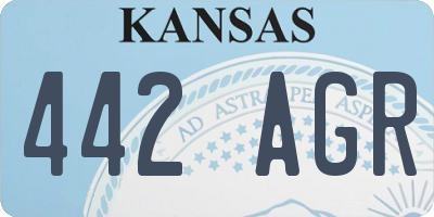 KS license plate 442AGR