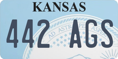 KS license plate 442AGS