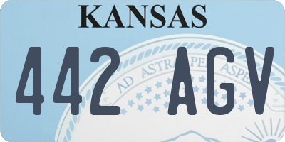 KS license plate 442AGV