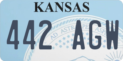 KS license plate 442AGW
