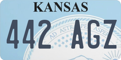 KS license plate 442AGZ