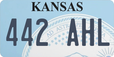 KS license plate 442AHL