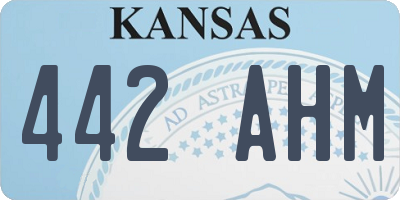 KS license plate 442AHM