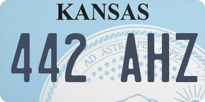 KS license plate 442AHZ