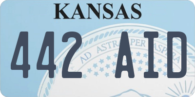 KS license plate 442AID