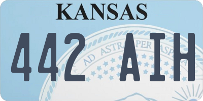 KS license plate 442AIH