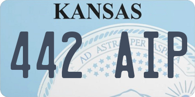 KS license plate 442AIP