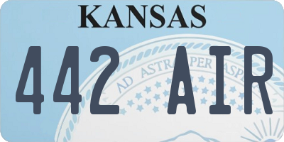 KS license plate 442AIR