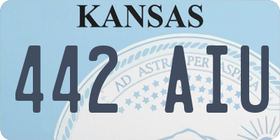 KS license plate 442AIU