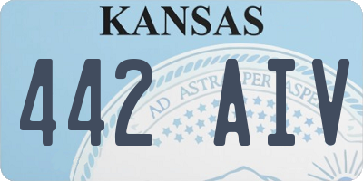 KS license plate 442AIV