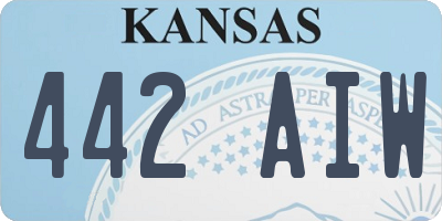 KS license plate 442AIW