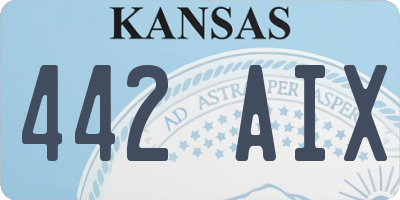 KS license plate 442AIX