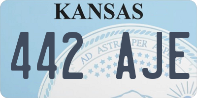 KS license plate 442AJE